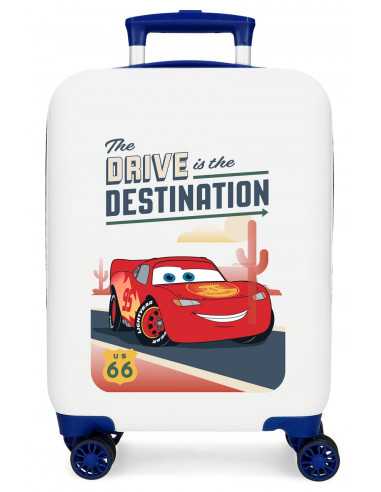 4791341 ABS SUITCASE 50CM 4W. CARS DESTINATION WHITE